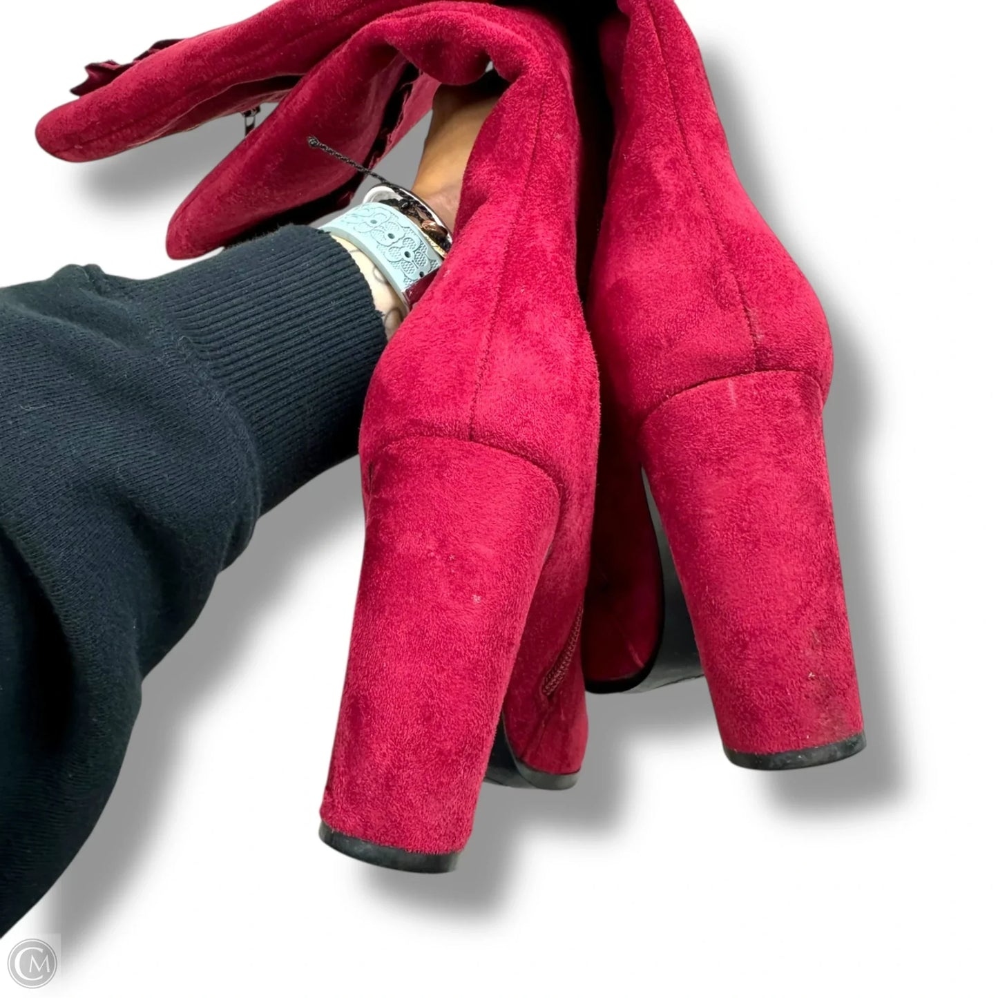 Boots Over-the-knee Heels By Impo In Red, Size: 8.5