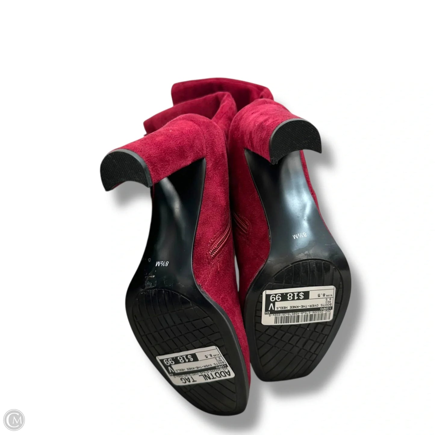 Boots Over-the-knee Heels By Impo In Red, Size: 8.5