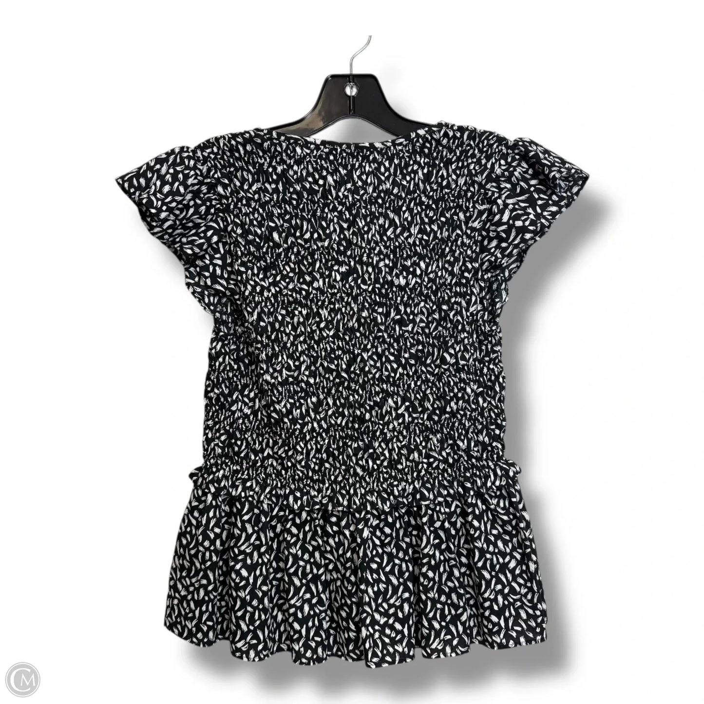 Top Short Sleeve By On 34th In Black & White, Size: M