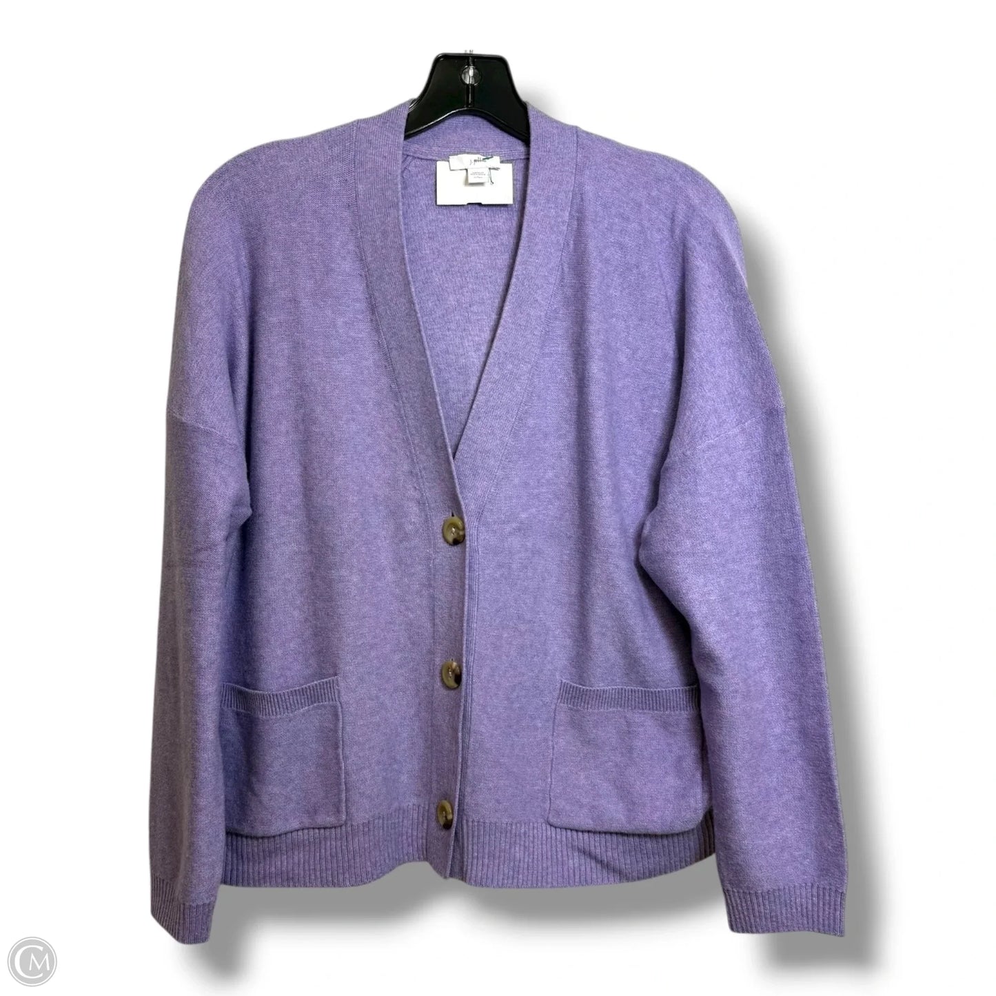 Sweater Cardigan By J. Jill In Purple, Size: L
