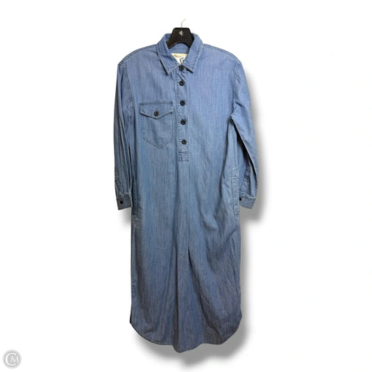 Dress Casual Midi By Madewell In Blue Denim, Size: Xs
