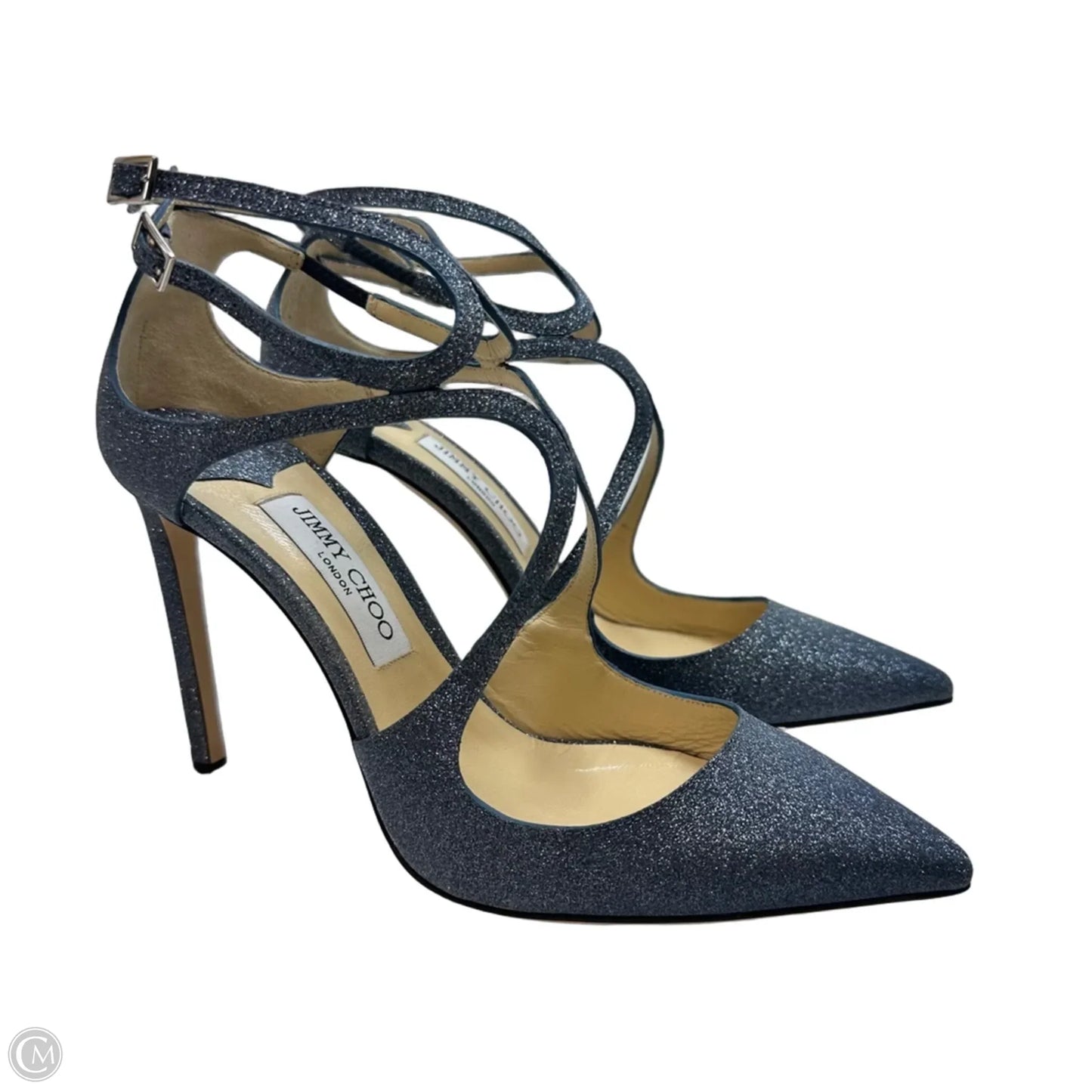 Shoes Luxury Designer By Jimmy Choo In Blue, Size: 9