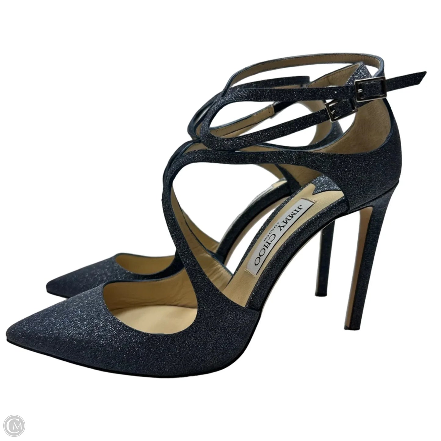 Shoes Luxury Designer By Jimmy Choo In Blue, Size: 9