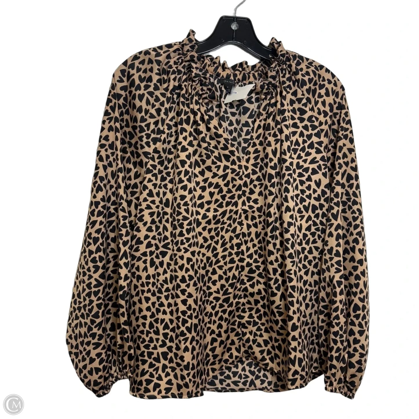 Top Long Sleeve By Ann Taylor In Animal Print, Size: M