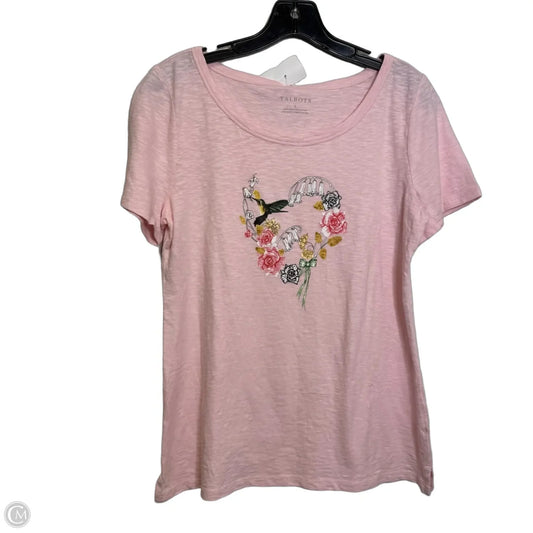 Top Short Sleeve By Talbots In Pink, Size: S