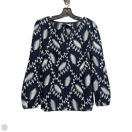 Top Long Sleeve By Talbots In Navy, Size: Lp