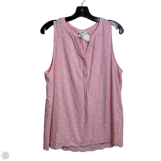Top Sleeveless By Crown And Ivy In Pink, Size: L