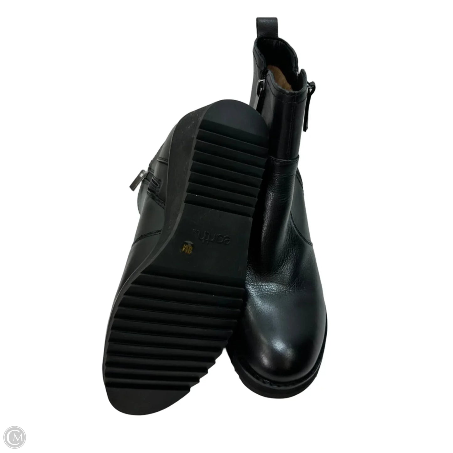 Boots Ankle Flats By Earth In Black, Size: 8