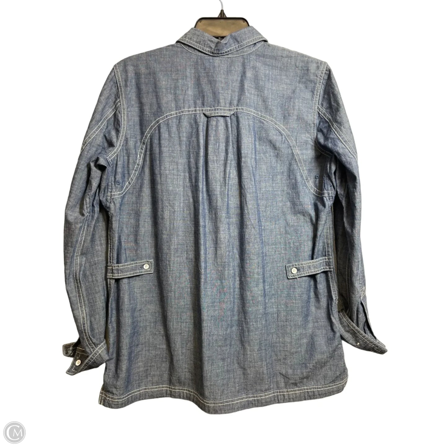 Top Long Sleeve By Duluth Trading In Blue Denim, Size: S