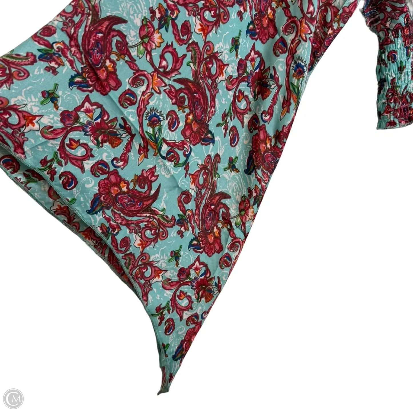 Top Long Sleeve By Earthbound In Paisley Print, Size: L