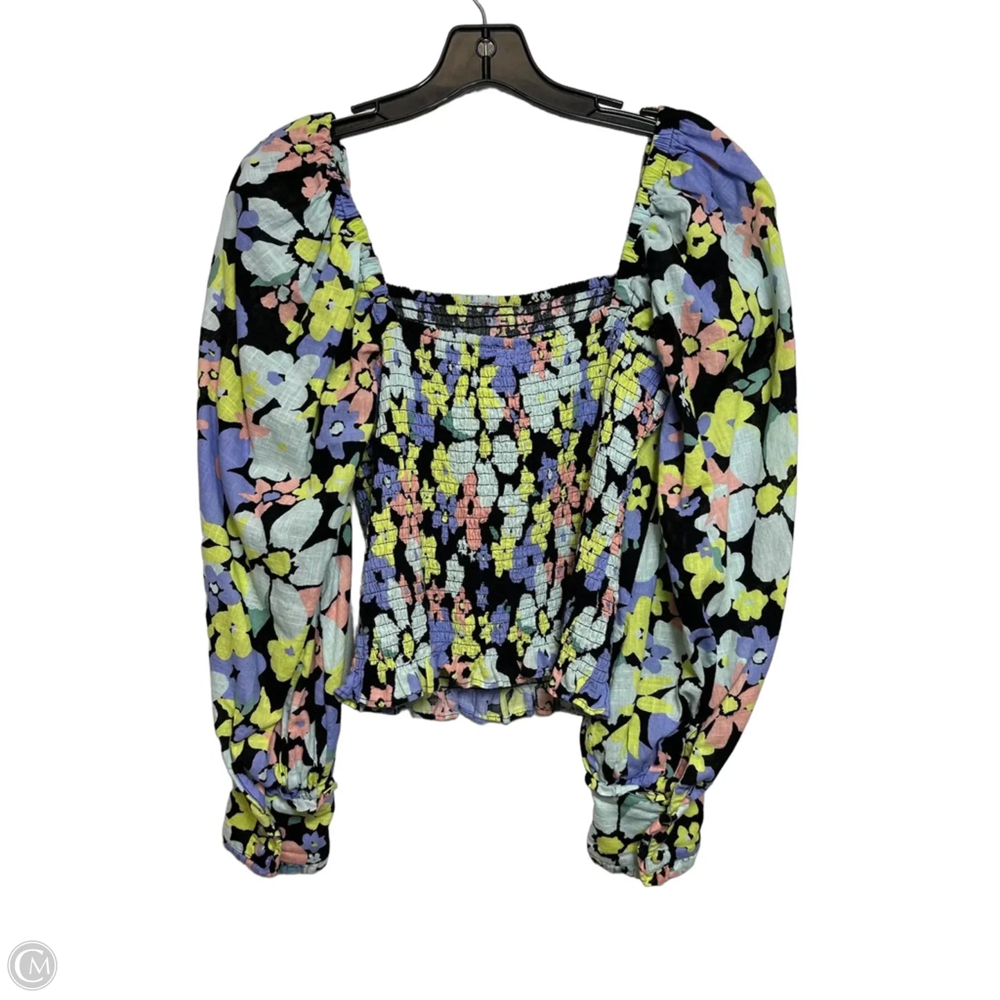 Top Long Sleeve By Free People In Floral Print, Size: Xs