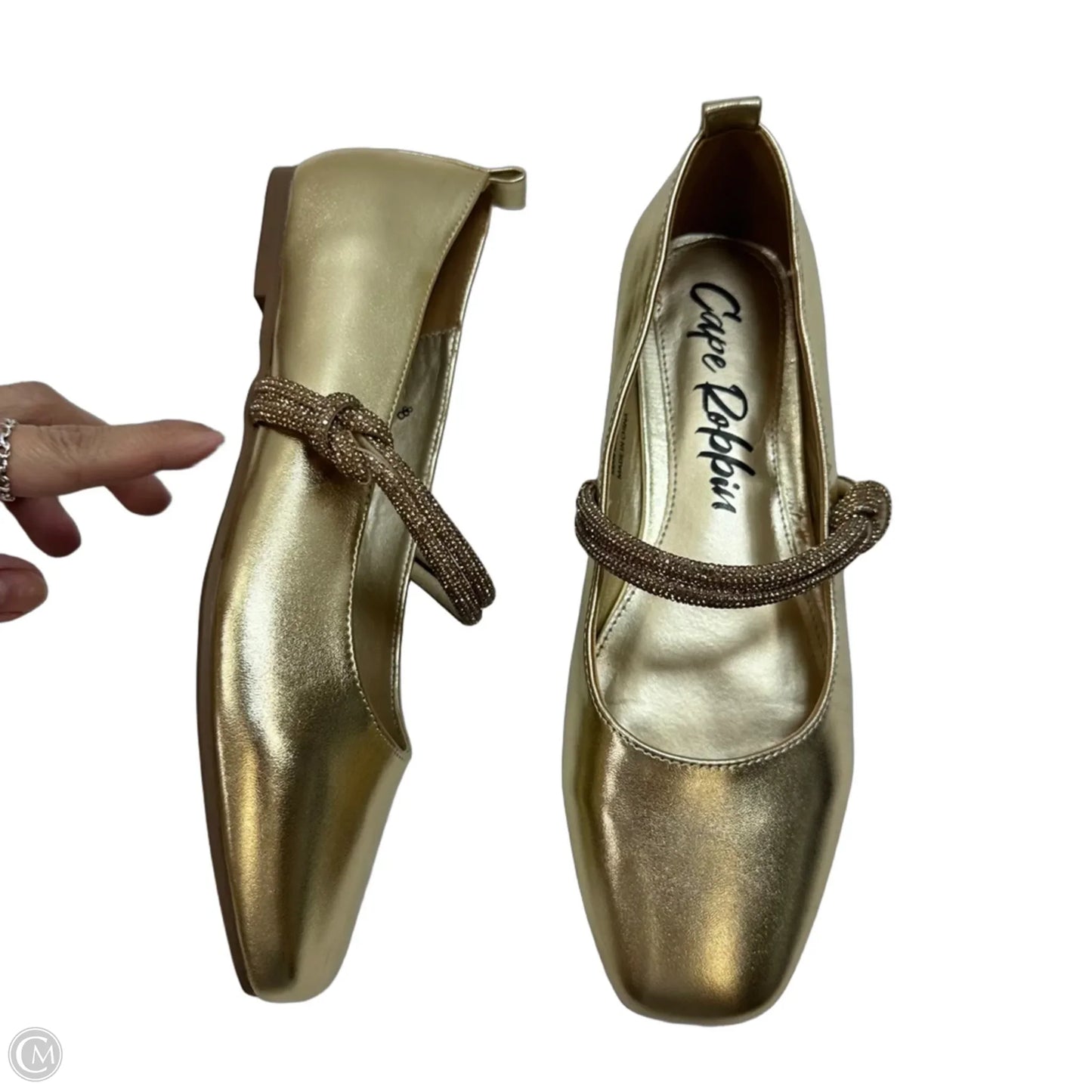 Shoes Flats By Cape Robbin In Gold, Size: 8