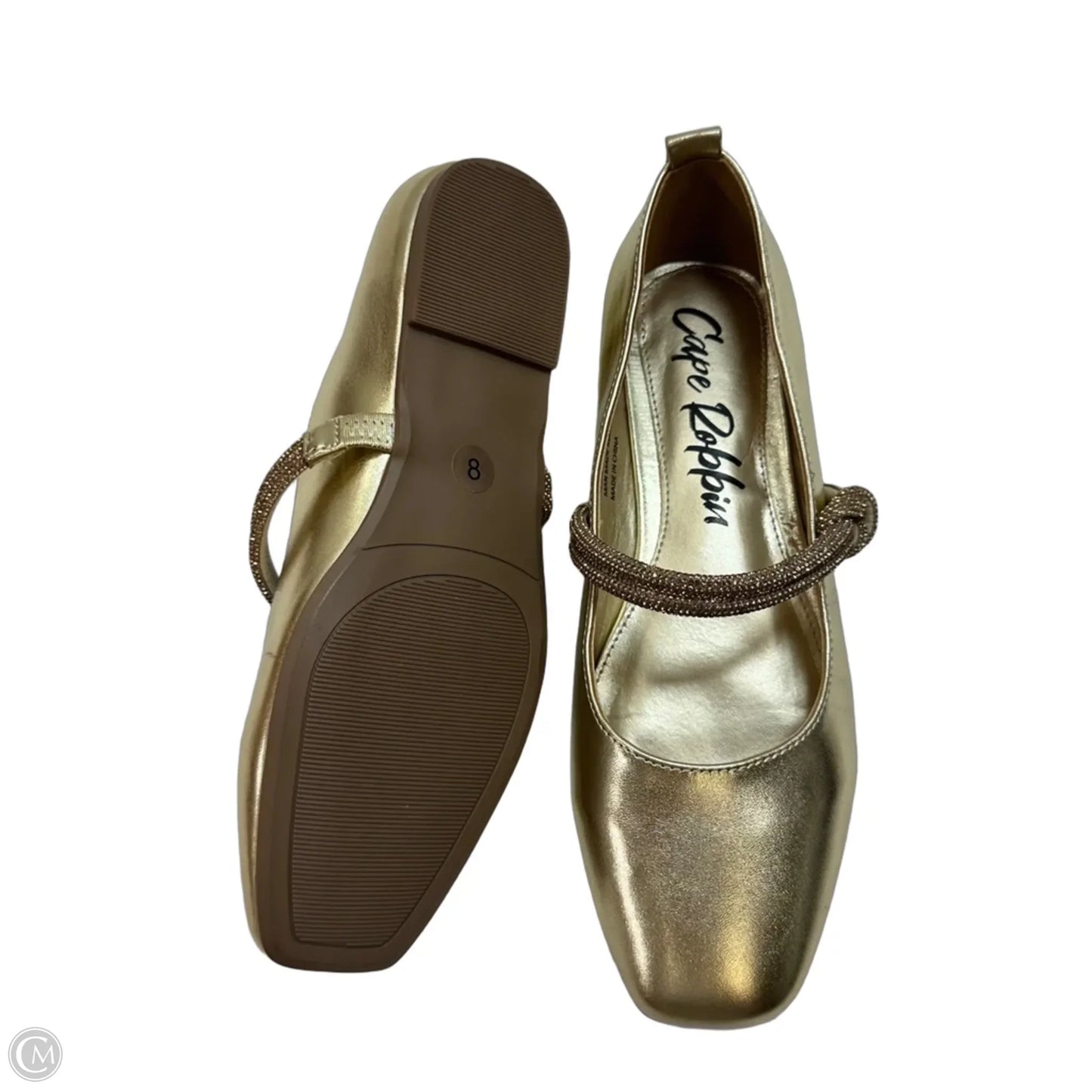 Shoes Flats By Cape Robbin In Gold, Size: 8