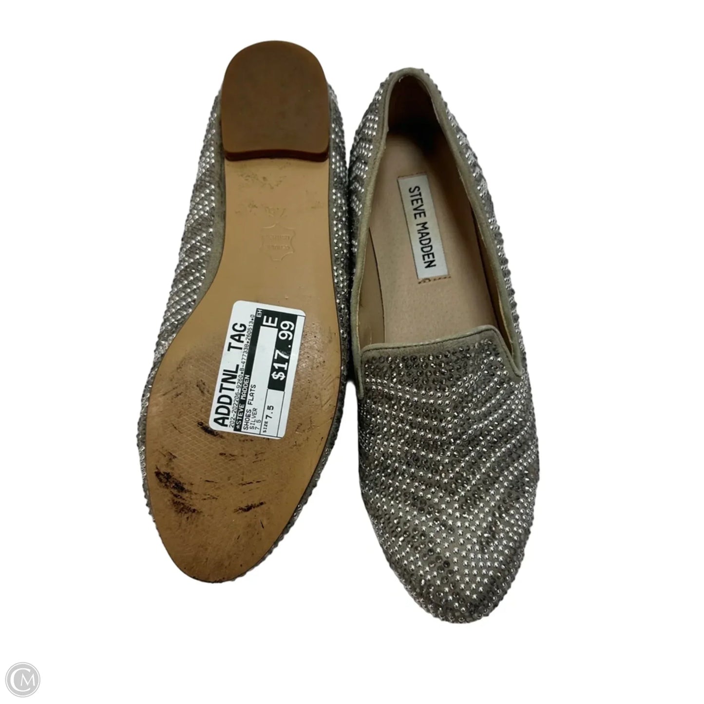 Shoes Flats By Steve Madden In Silver, Size: 7.5