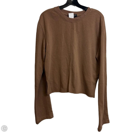 Top Long Sleeve By Pretty Little Thing In Brown, Size: L