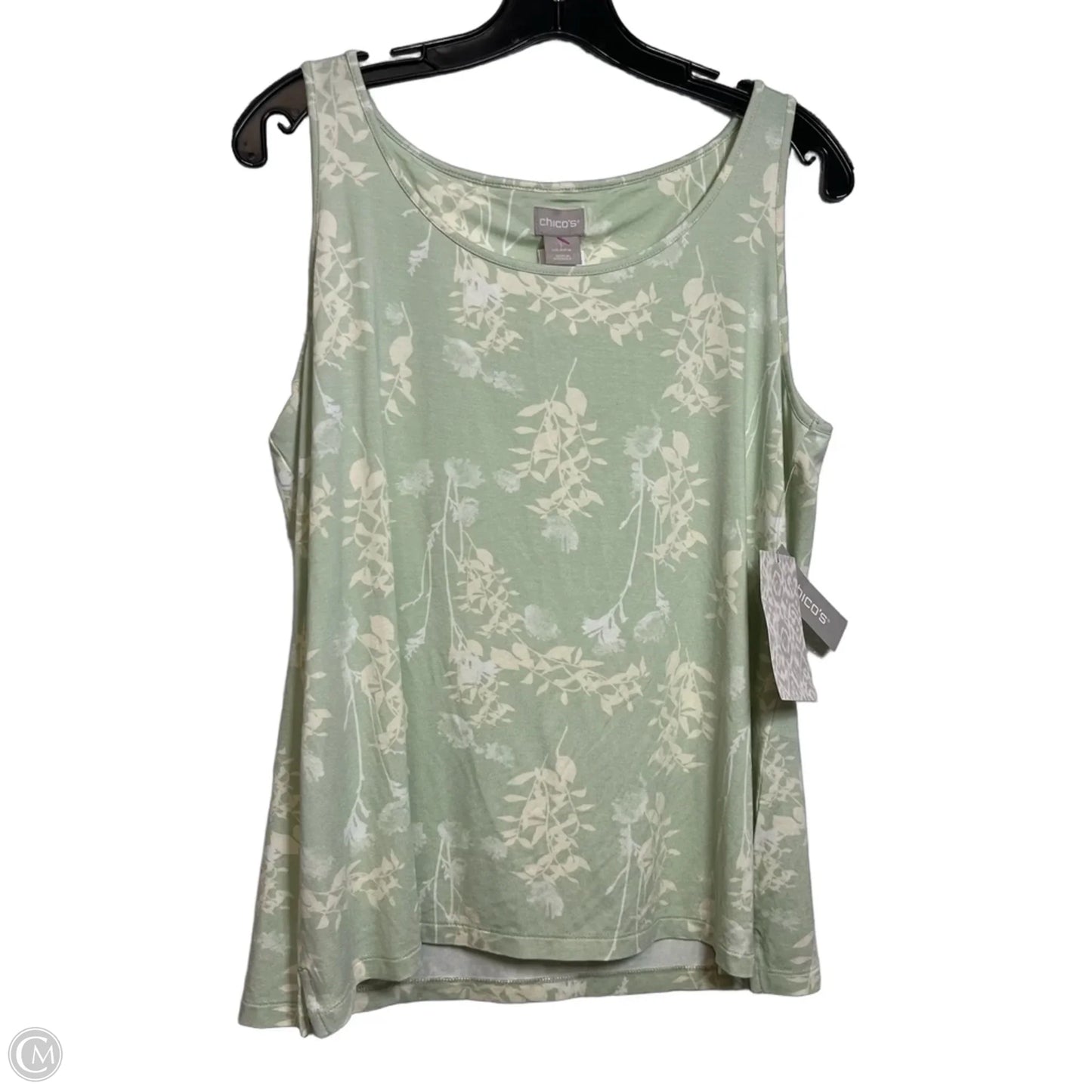 Tank Top By Chicos In Green, Size: 1x