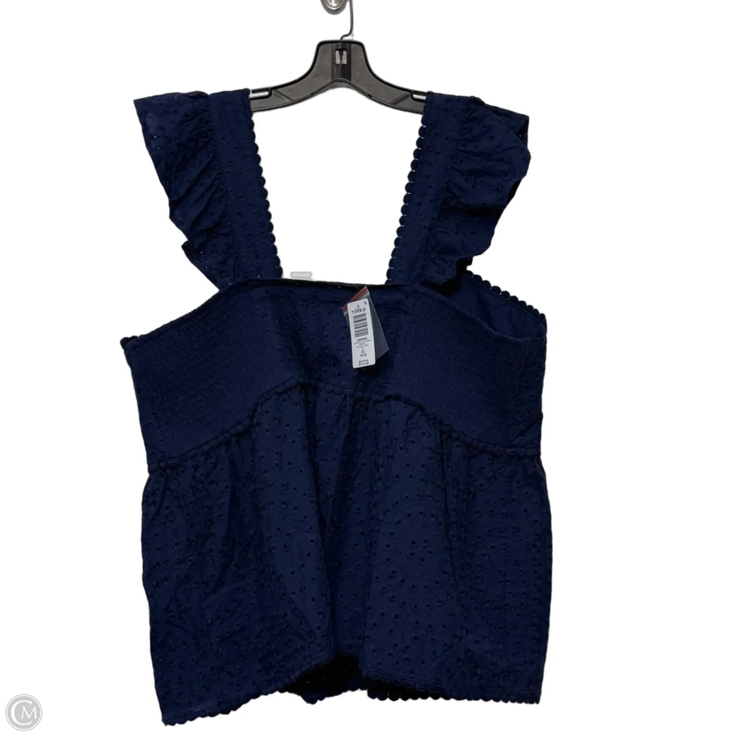 Top Sleeveless By Torrid In Navy, Size: 2x
