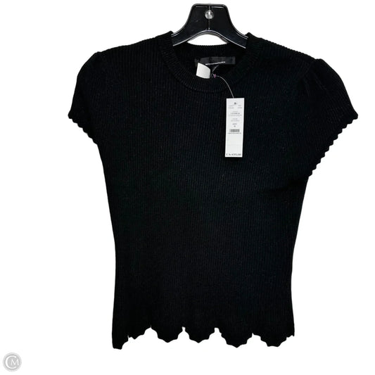 Top Short Sleeve By White House Black Market In Black, Size: S