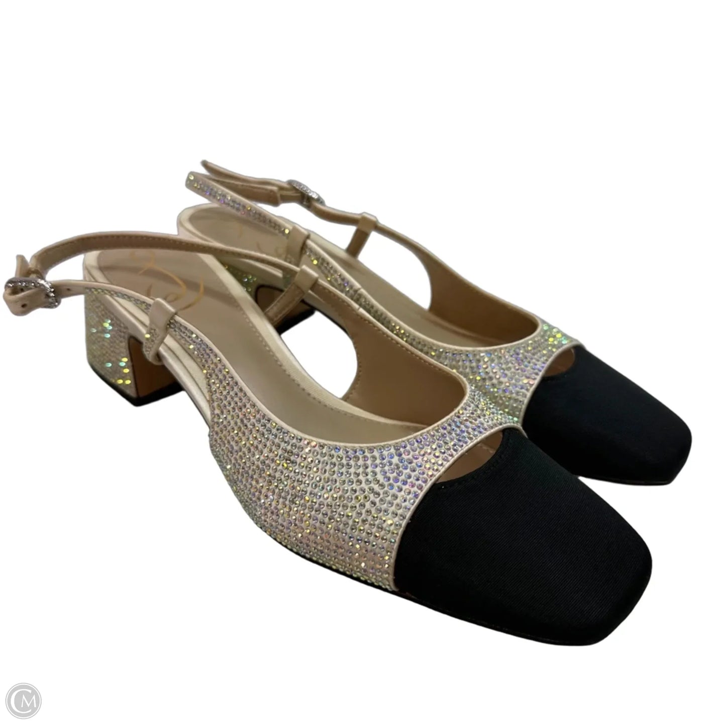 Shoes Heels Block By Sam Edelman In Silver & Tan, Size: 7