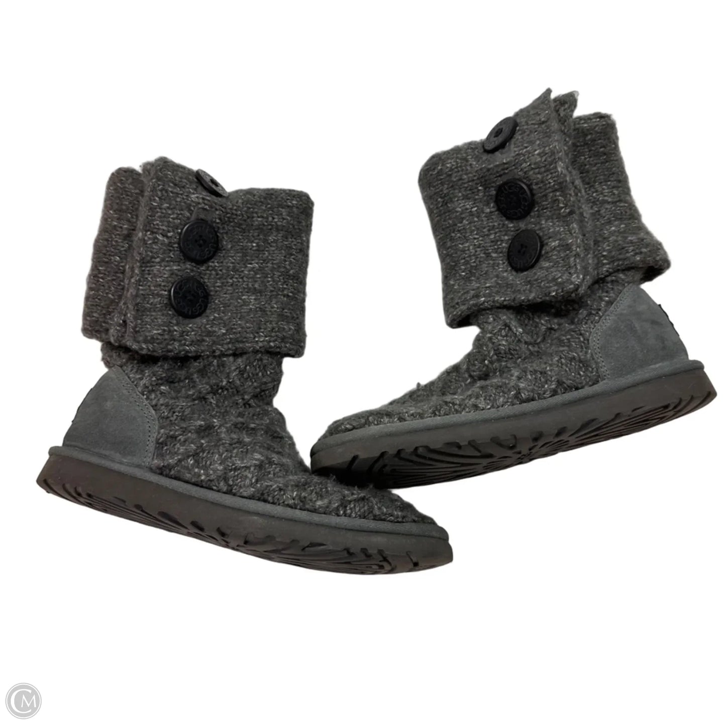 Boots Designer By Ugg In Grey, Size: 8