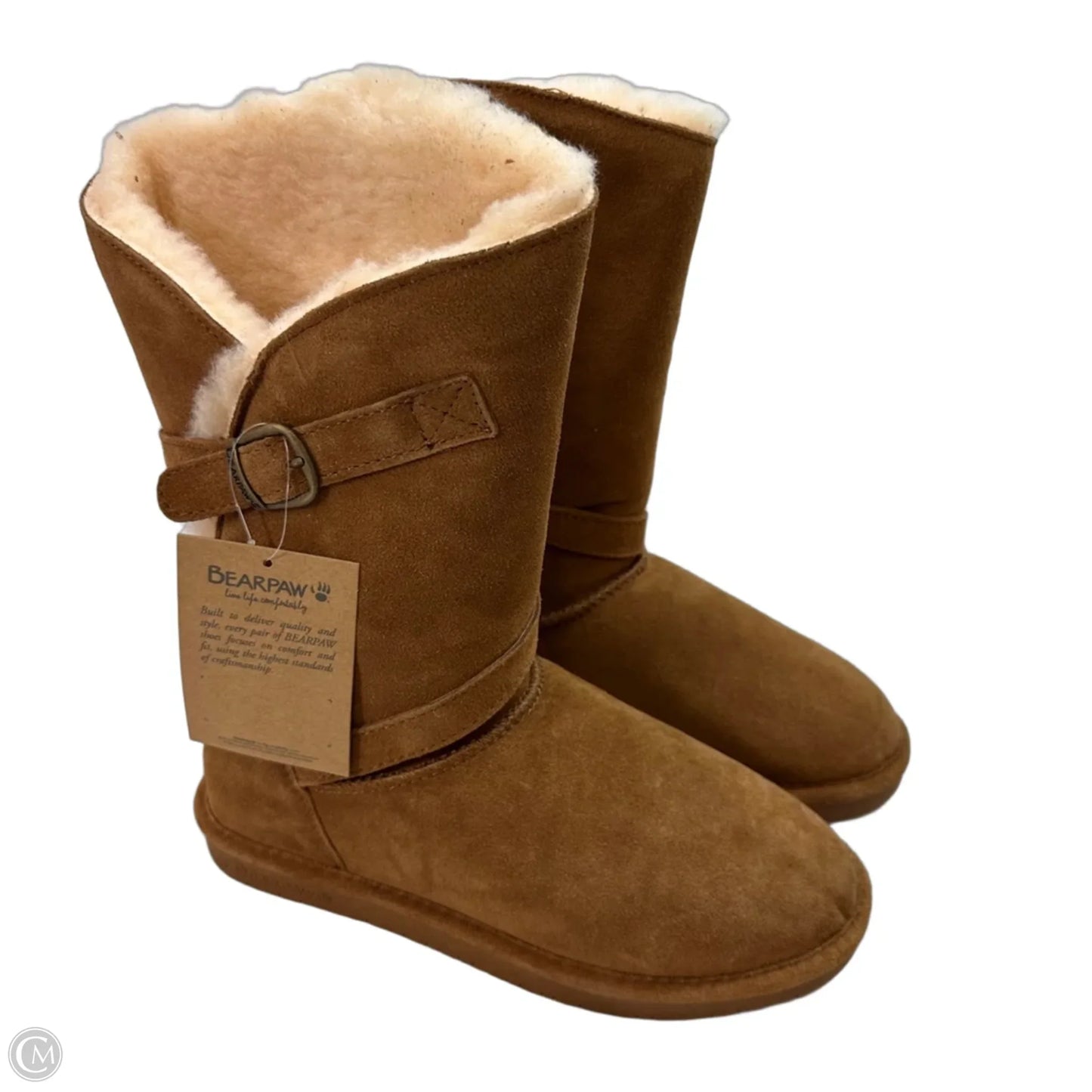 Boots Mid-calf Flats By Bearpaw In Brown, Size: 10