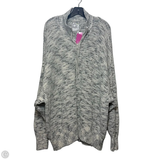 Sweater By Aerie In Grey & White, Size: L