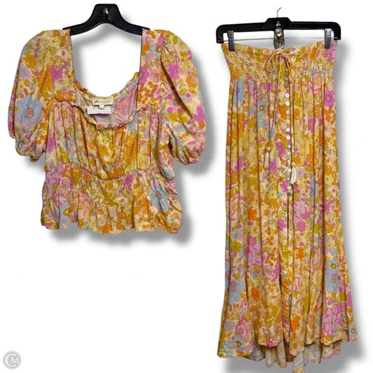 Skirt Set 2pc By Cynthia Rowley In Floral Print, Size: M