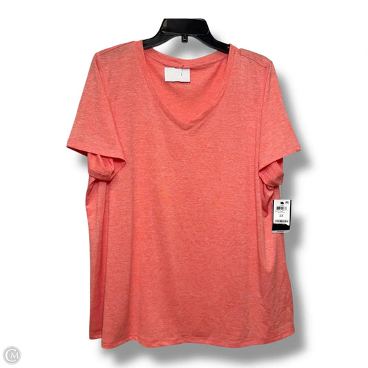 Athletic Top Short Sleeve By Ideology In Peach, Size: 2x