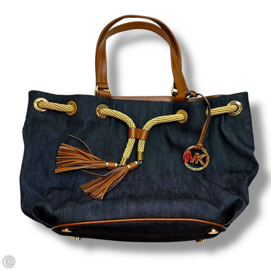 Denim Handbag Designer By Michael Kors, Size: Medium