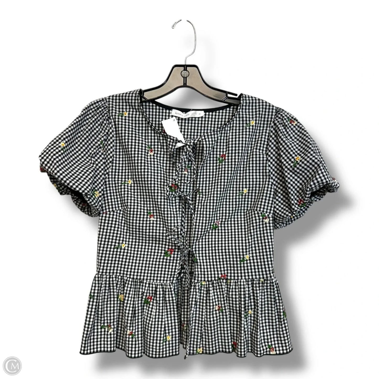 Top Short Sleeve By Altard State In Checkered Pattern, Size: S