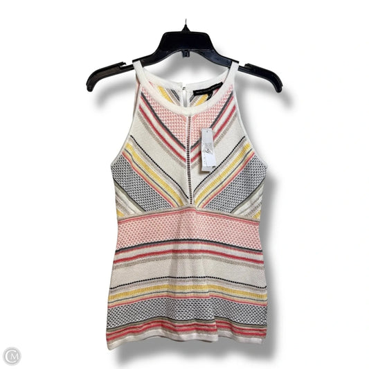 Top Sleeveless By White House Black Market In Pink & White, Size: Xs