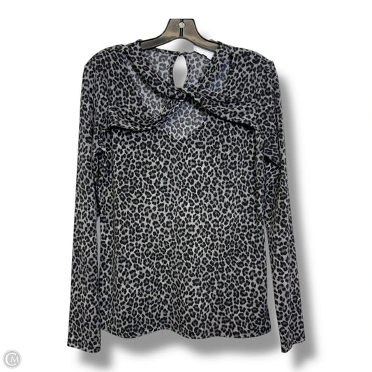 Top Long Sleeve By Michael By Michael Kors In Animal Print, Size: M