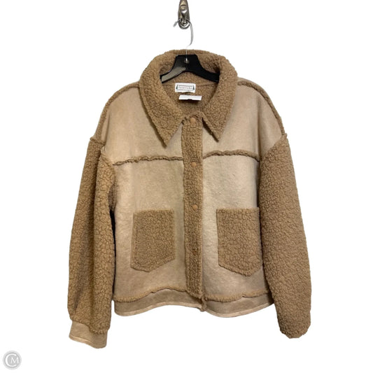 Jacket Moto By Loveriche In Tan, Size: L