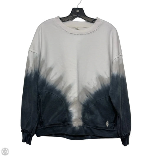 Sweatshirt Collar By Free People In Grey & White, Size: S