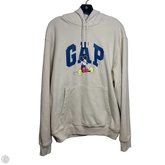 Sweatshirt Hoodie By Gap x Disney In Cream, Size: M