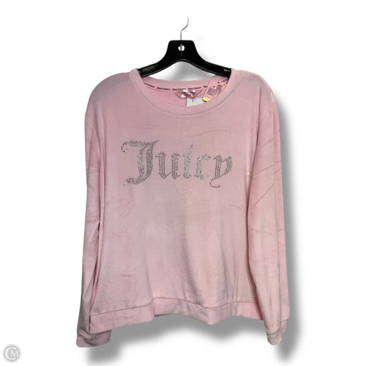 Top Long Sleeve By Juicy Couture In Pink, Size: L