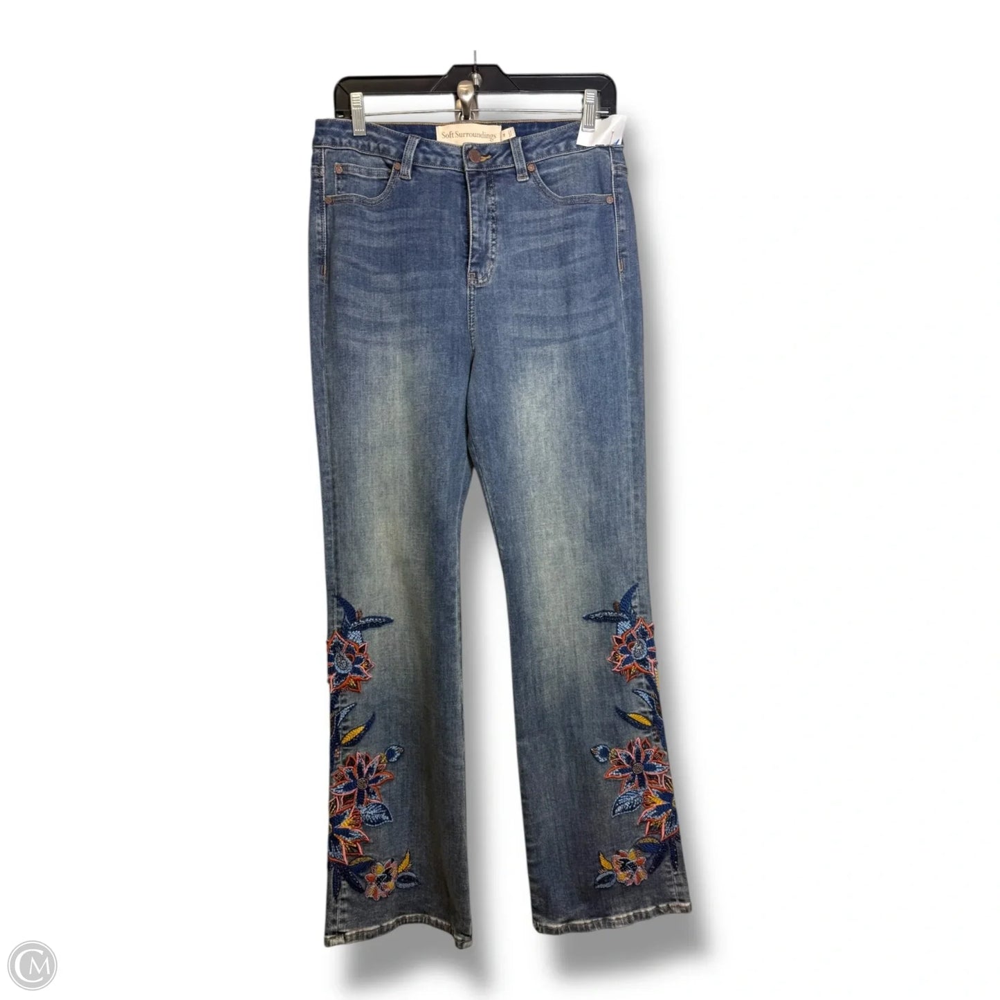 Jeans Flared By Soft Surroundings In Blue, Size: 10