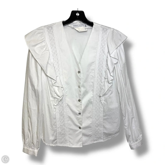 Blouse Long Sleeve By Rebecca Minkoff In White, Size: Xs