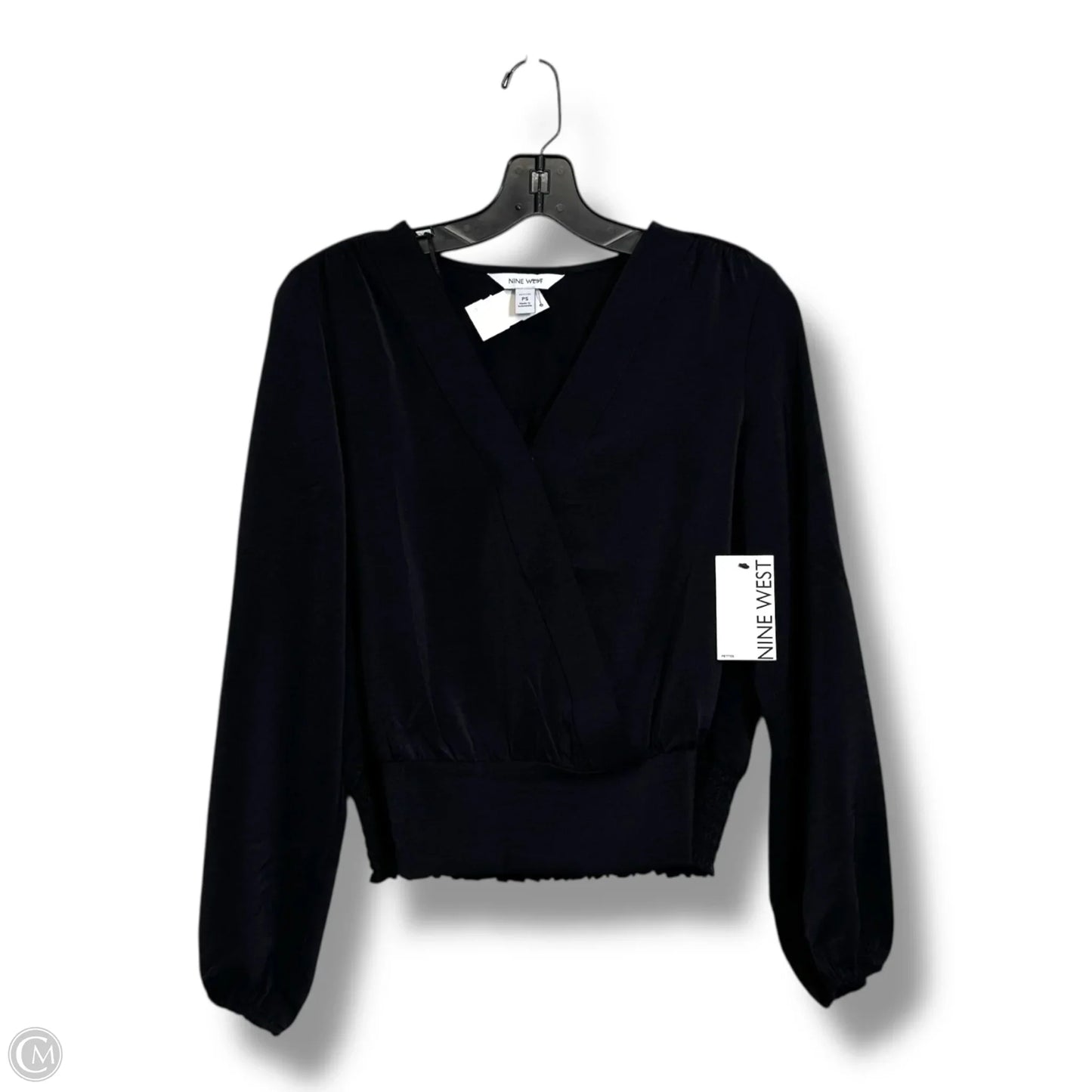 Top Long Sleeve By Nine West Apparel In Black, Size: Sp