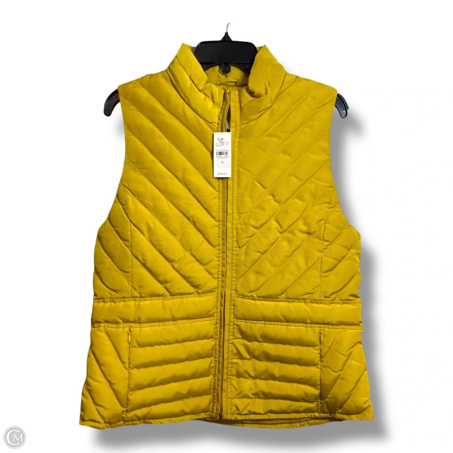 Vest Puffer & Quilted By Loft In Yellow, Size: M