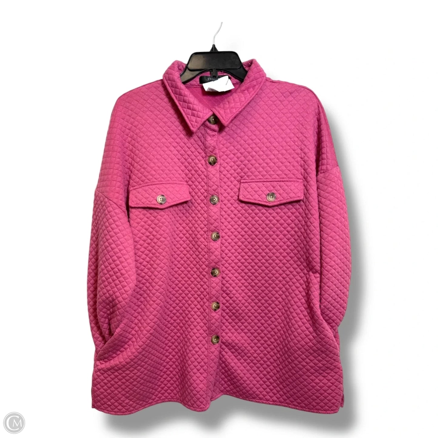 Jacket Shirt By Cmf In Pink, Size: Xl