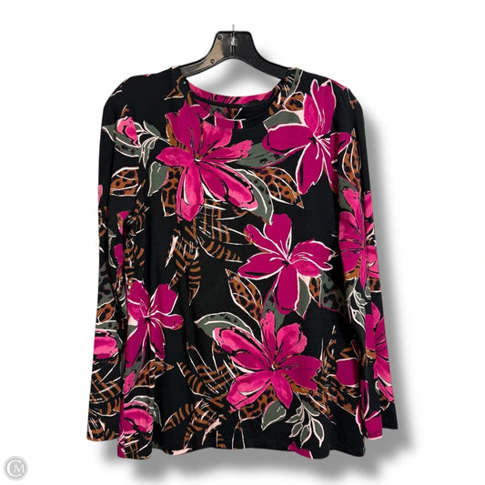 Top Long Sleeve By Chicos In Floral Print, Size: M