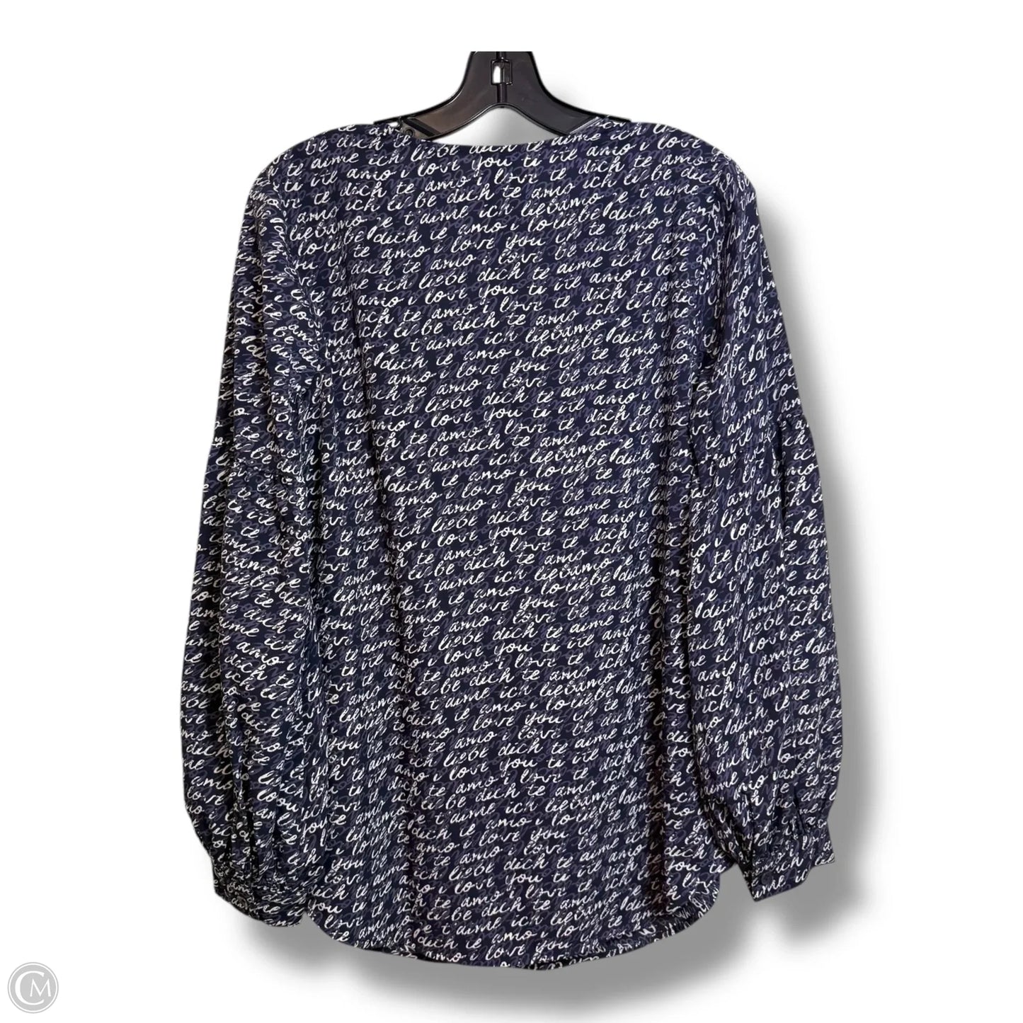 Top Long Sleeve By Cabi In Navy, Size: S