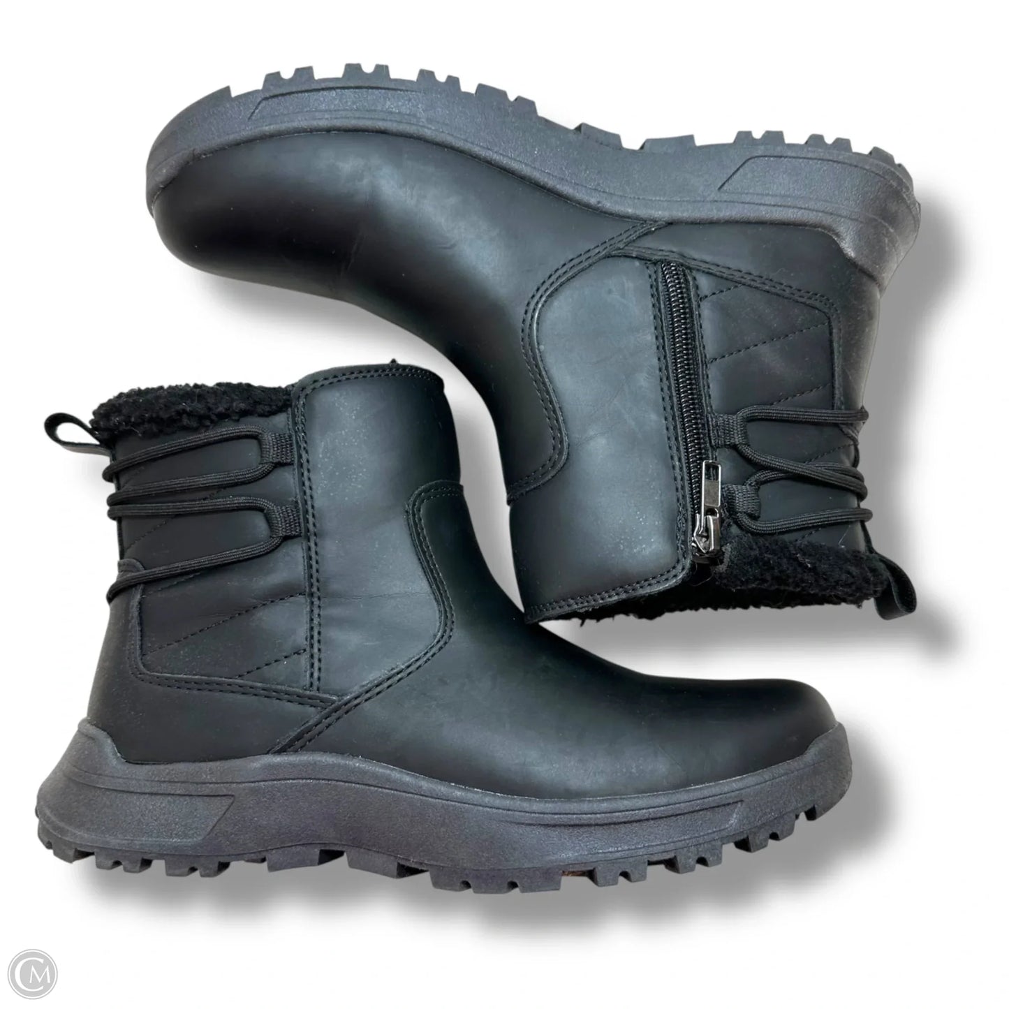 Boots Ankle Flats By Eddie Bauer In Black, Size: 8