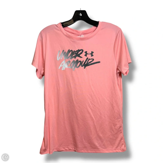 Athletic Top Short Sleeve By Under Armour In Multi-colored, Size: M