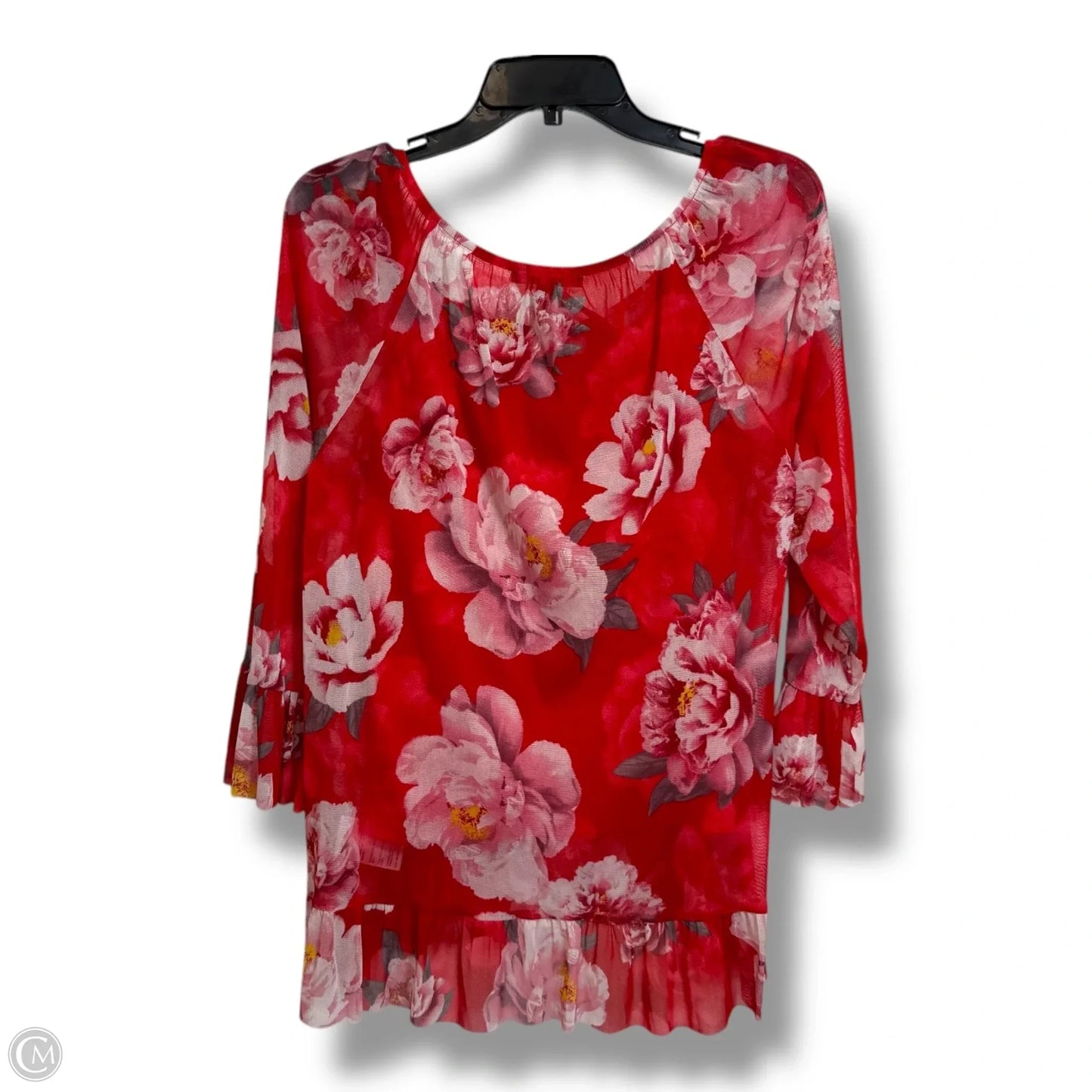 Top 3/4 Sleeve By Inc In Red, Size: L