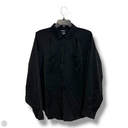 Blouse Long Sleeve By Torrid In Black, Size: M