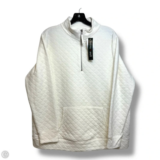 Jacket Fleece By Clothes Mentor In Ivory, Size: 1x