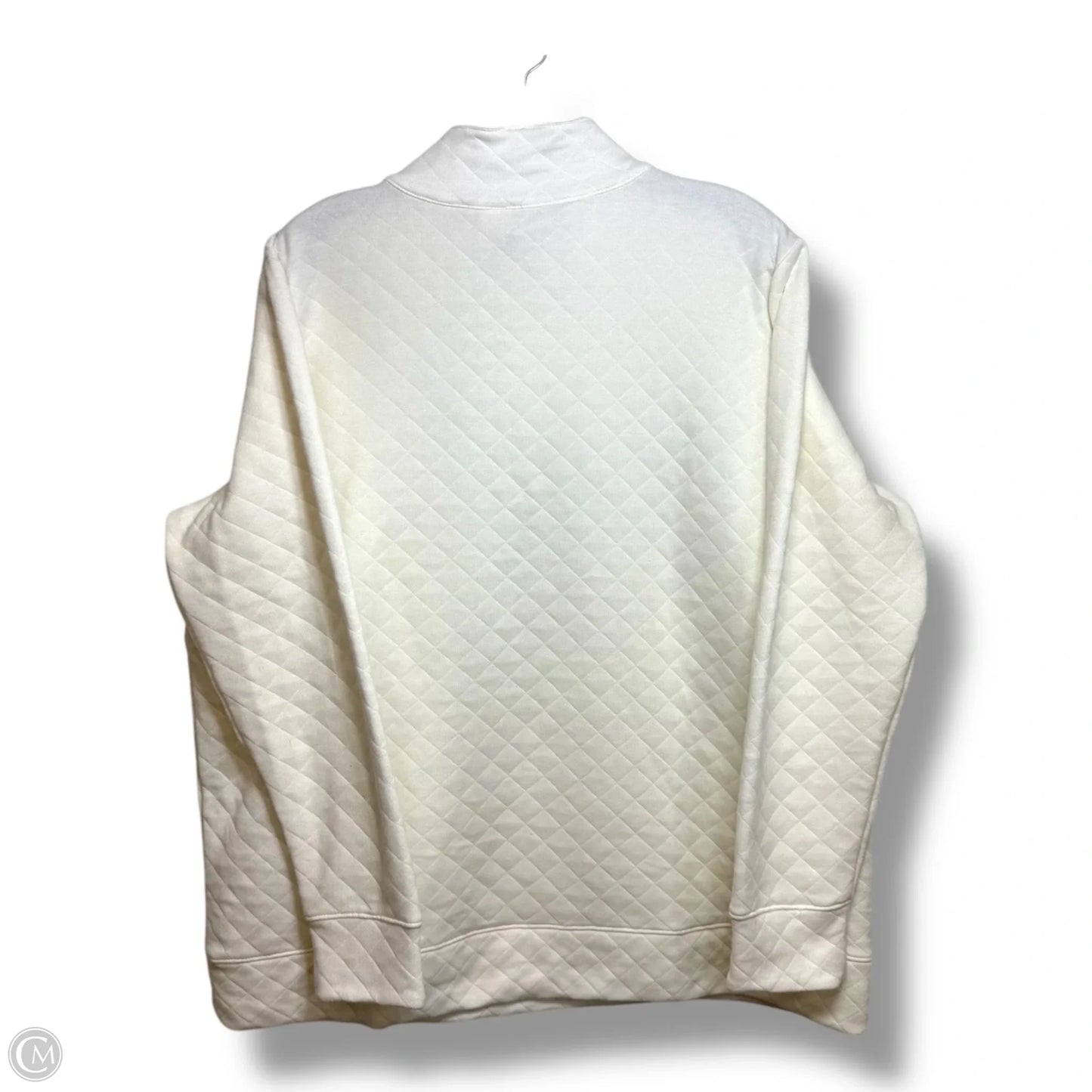 Jacket Fleece By Clothes Mentor In Ivory, Size: 1x