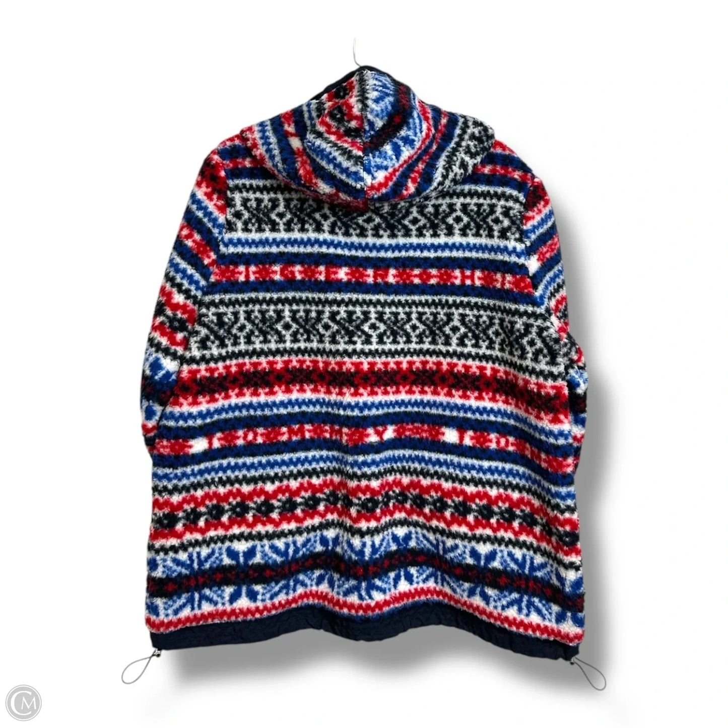 Jacket Fleece By Tommy Hilfiger In Blue Red & White, Size: L